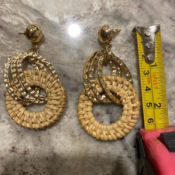 Basket Earrings **BUNDLE THIS ITEM AND SAVE** - Picture 7 of 7